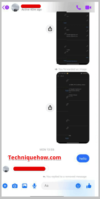 Screenshot of chat