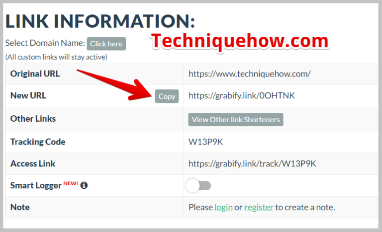 Click on copy