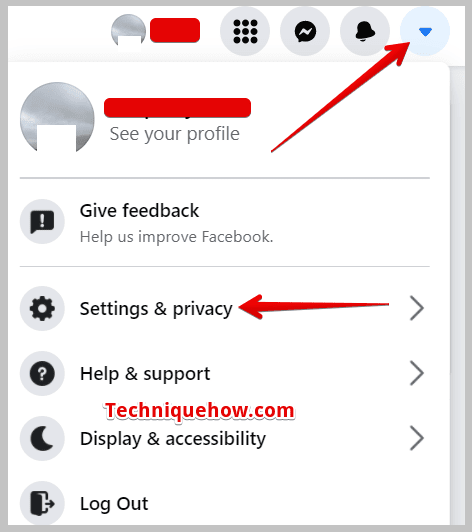 Settings and Privacy on facebook