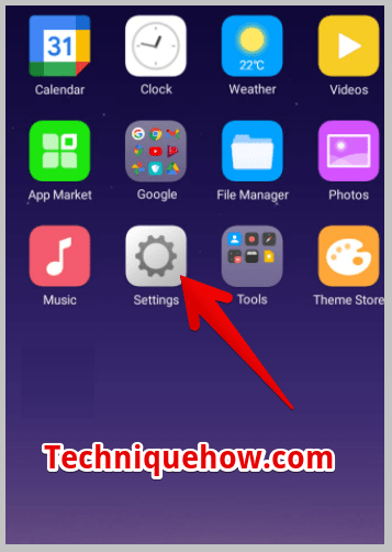 Settings application on your Android mobile