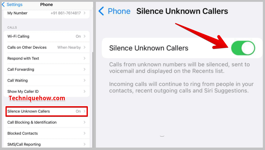 Silence Unknown Callers iPhone