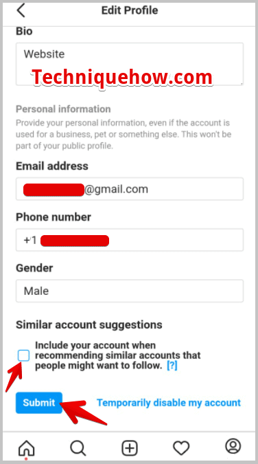 Similar account suggestions mobile