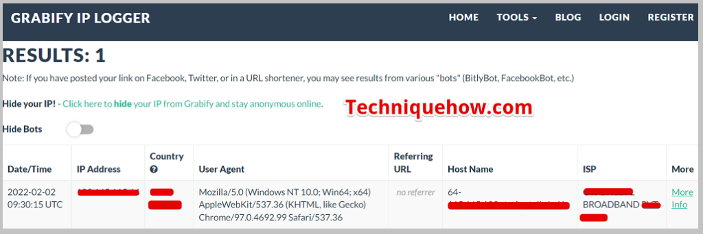 Tracking logs-sms