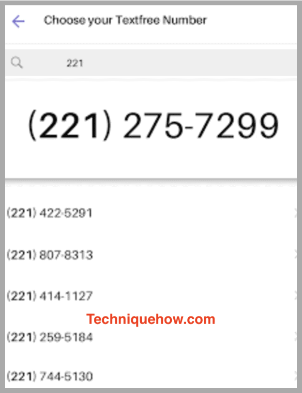 choose TextFree virtual number