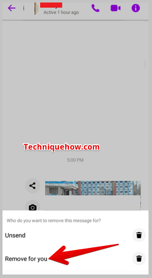 click on Remove for you