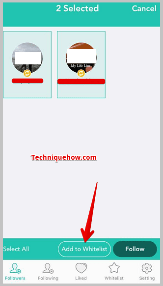 click on Select Ghost Followers