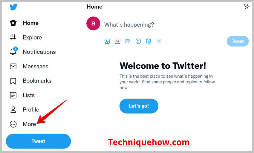 click on the option More
