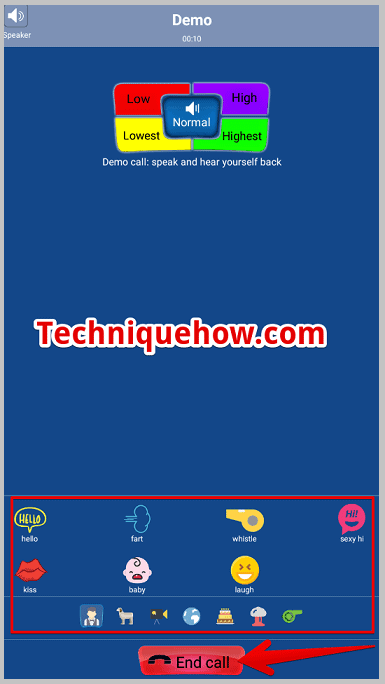 click on the red End Call button
