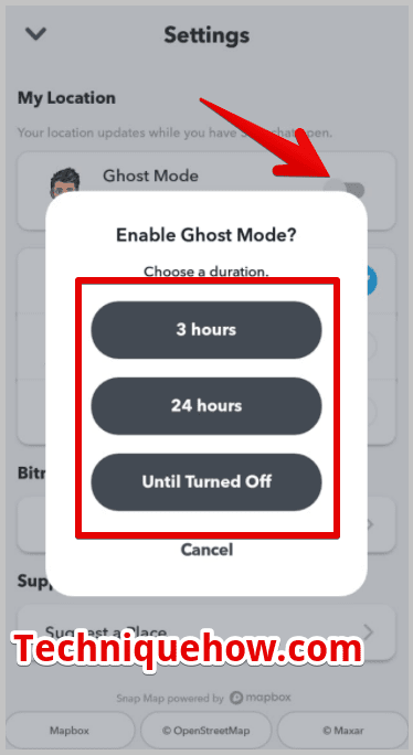 enable ghost mode