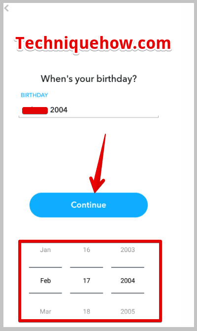 enter your birthday
