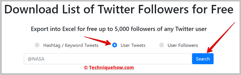 export to execl tweets on twitter