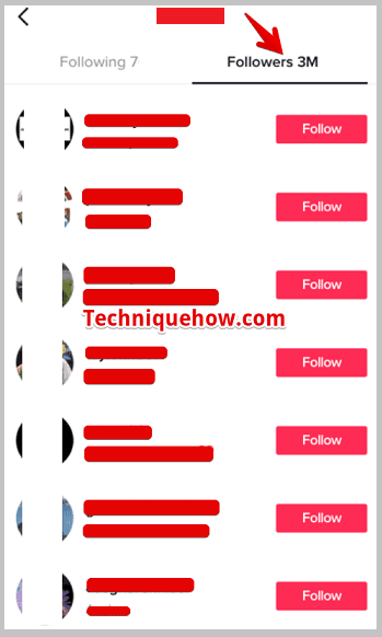 follower’s list on tiktok