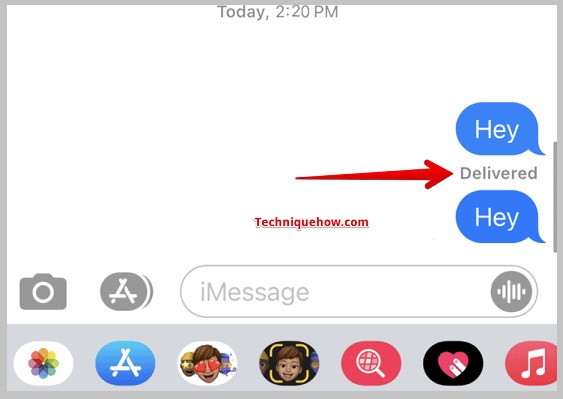 iMessage shows Delivered