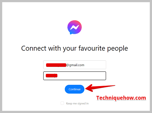 log in messenger