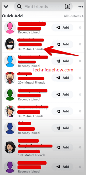 mutual friends snapchat