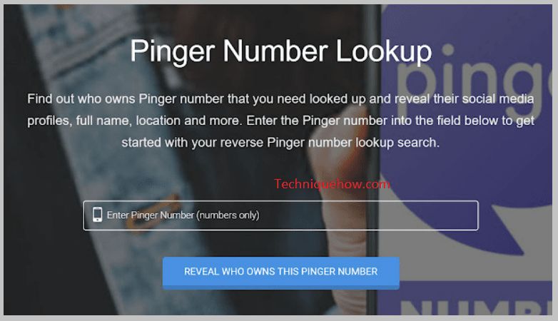 pinger number search