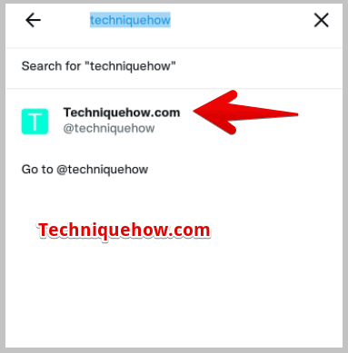 search result on twitter