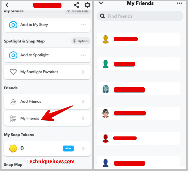 snapchat on My friends