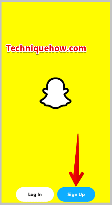 snapchat sign up page