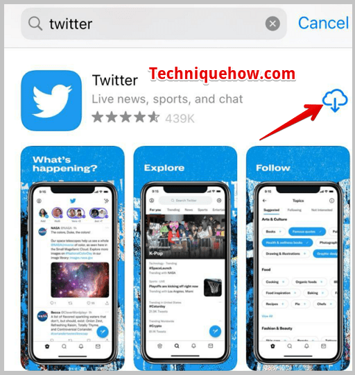 twitter installed page