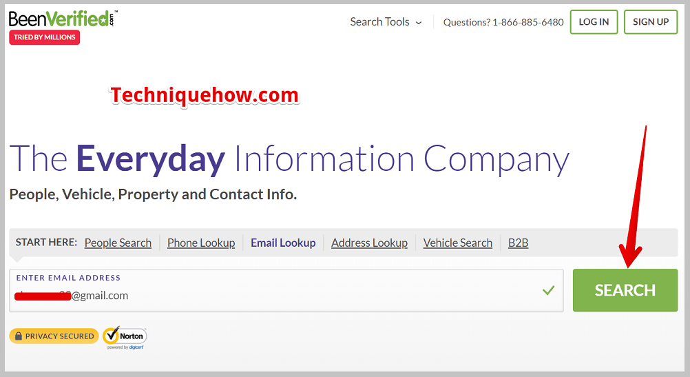 Click on search