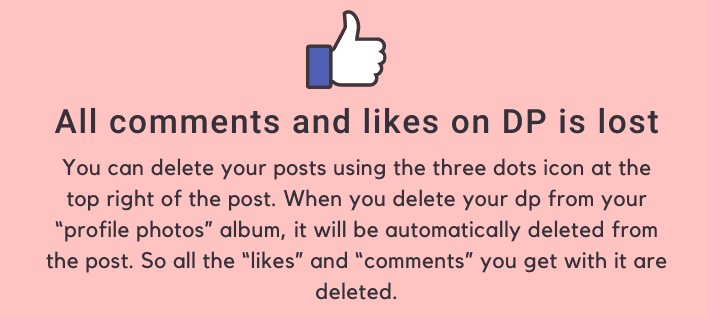 All comments and likes on dp is lost