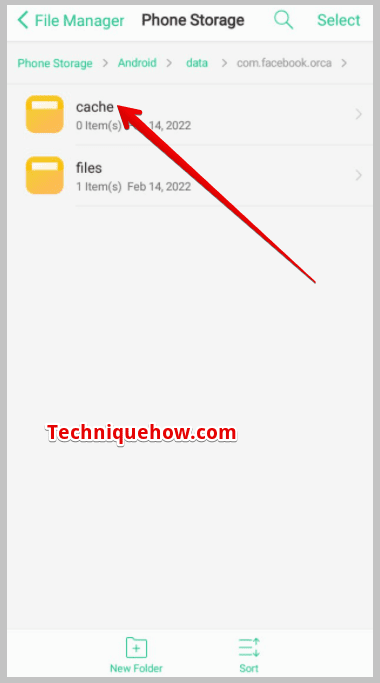 Cache and a file named