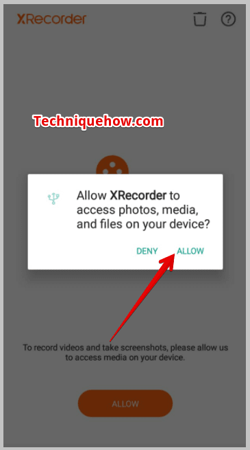 Click on Allow