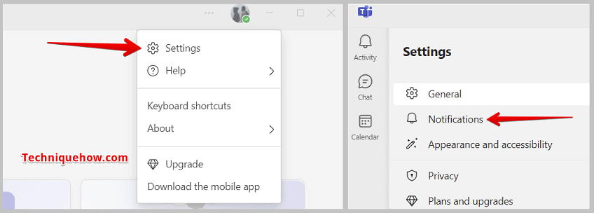 Click on Notifications