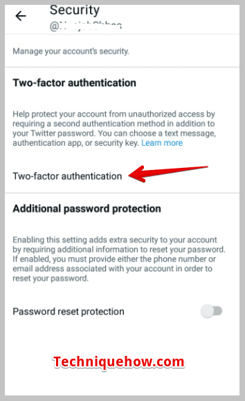 Click on Two-factor authentication