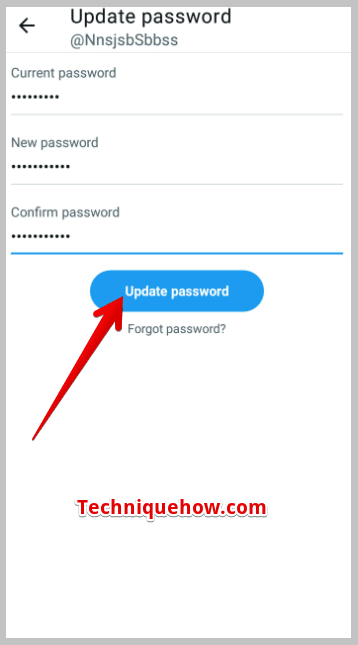 Click on Update password