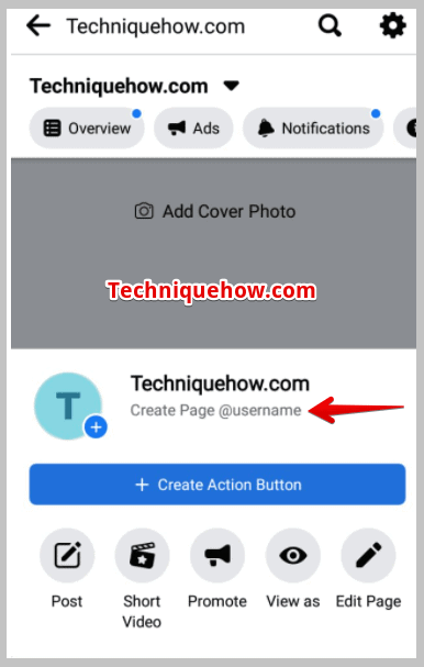 Create Page @username