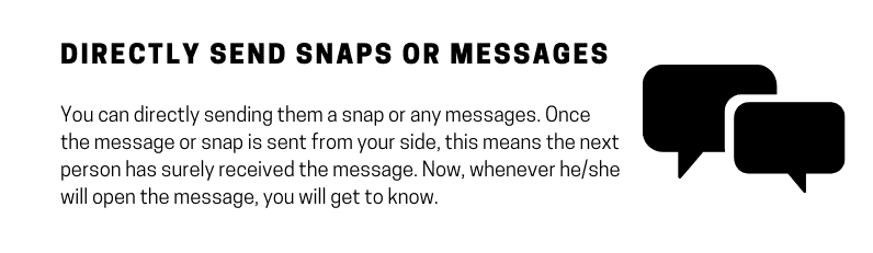 Directly Send Snaps or Messages