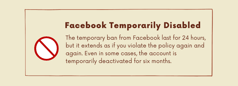 Facebook Temporarily Disabled