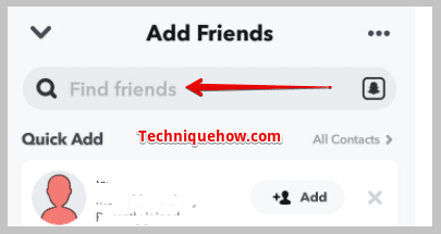 Find friends search box