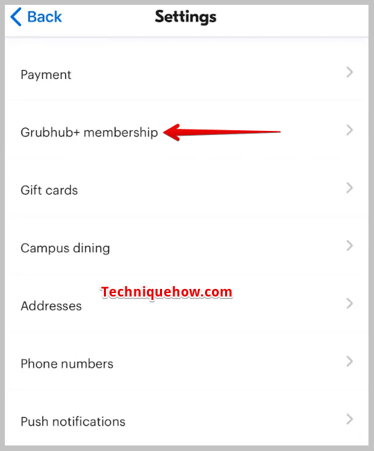 Grubhub+ membership on mobile