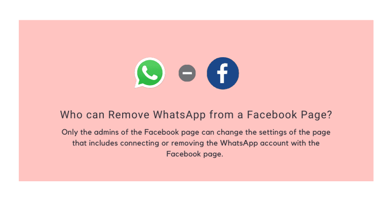 Info_How to remove WhatsApp from a Facebook business page