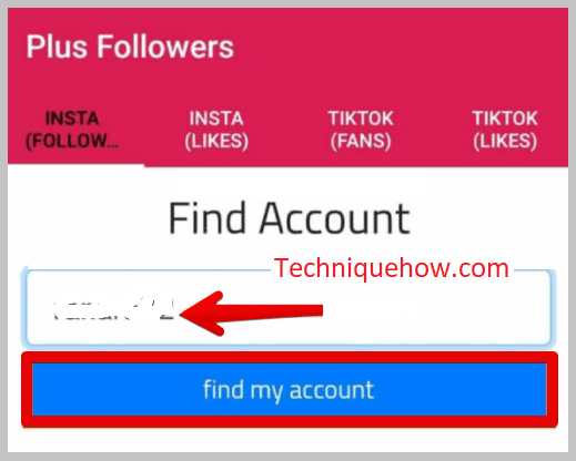 Instagram account and find it