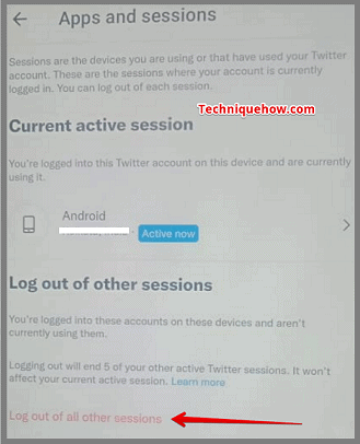 Log out of other sessions