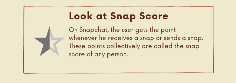 Look at Snap Score snapchat