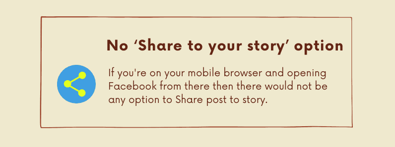 No 'Share to your story' option