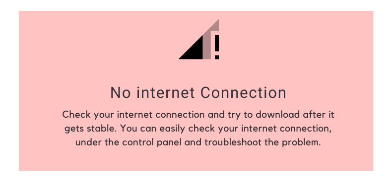 No internet Connection