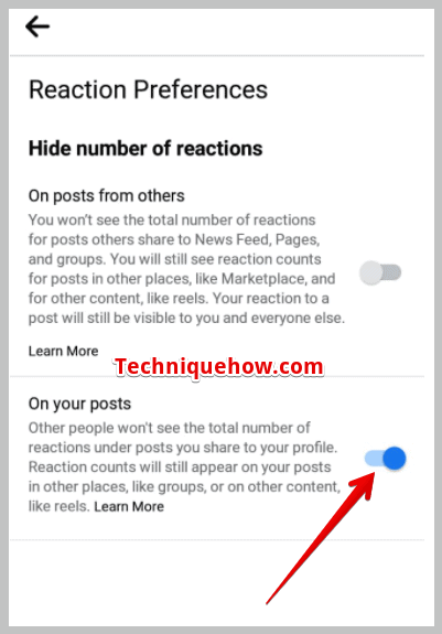 hide likes on posts
