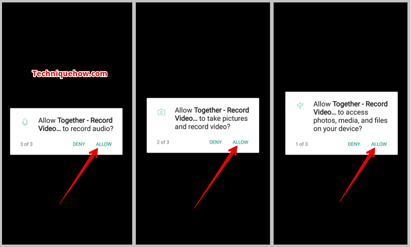 Press “Allow” to take pictures