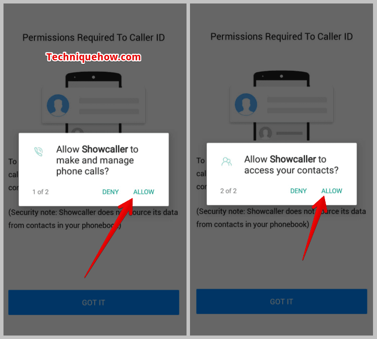 Press allow button
