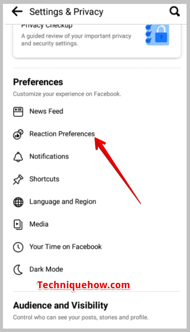 Reaction Preferences andriod