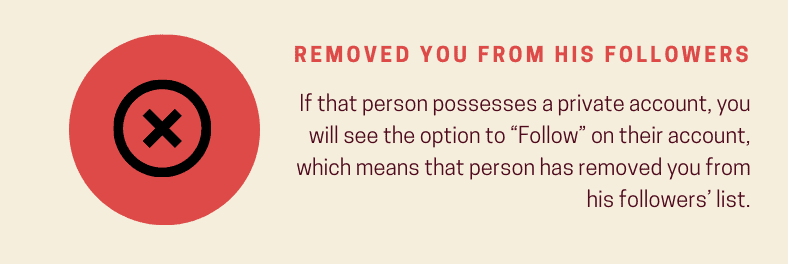Removed You from his Followers