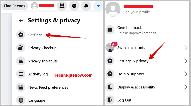 Settings & Privacy facebook