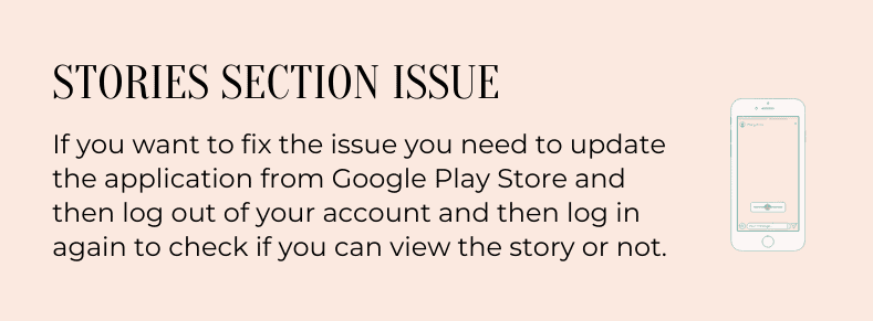 Stories section issue