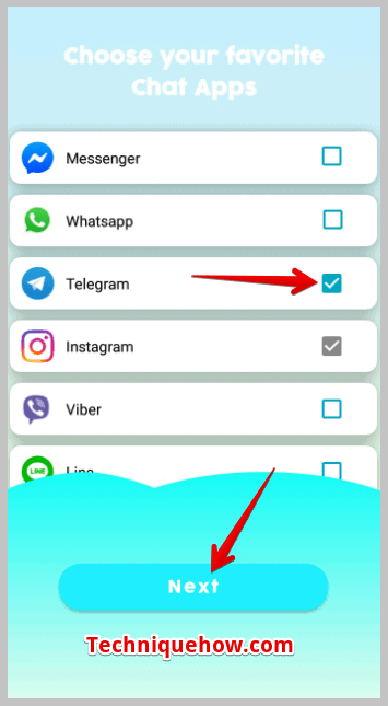 Telegram and click on Next